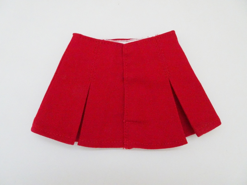 単品】アゾン45/DDP/オビツ50 HBボックスプリーツミニスカート（赤