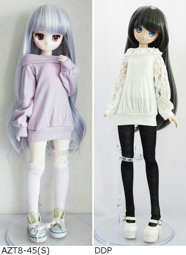 MDD 襟ドロップショルダーワンピース（白/白レース） | 【40cm】ミニ