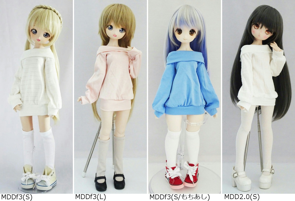 MDD 襟ドロップショルダーワンピース（白/白レース） | 【40cm】ミニ