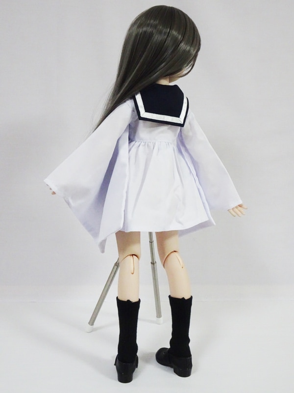 MDD/アゾン45/DDP 着物セーラーワンピース（紺×白) | 【40cm】ミニ