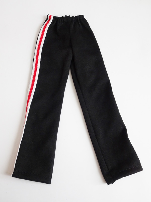 単品】MDD ジャージパンツ（黒/白×赤ライン） | 【40～50cm】単品商品