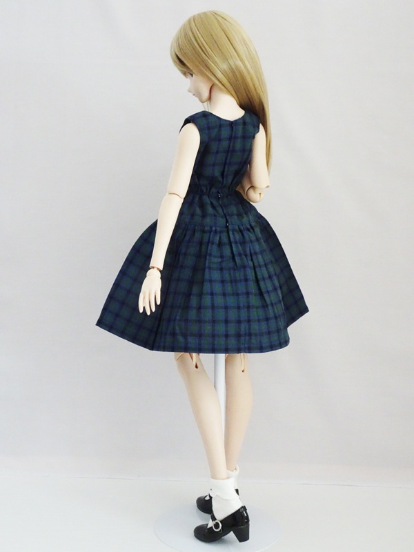 SD DD アウトフィット グリーンチェック スーパードルフィー ドール用