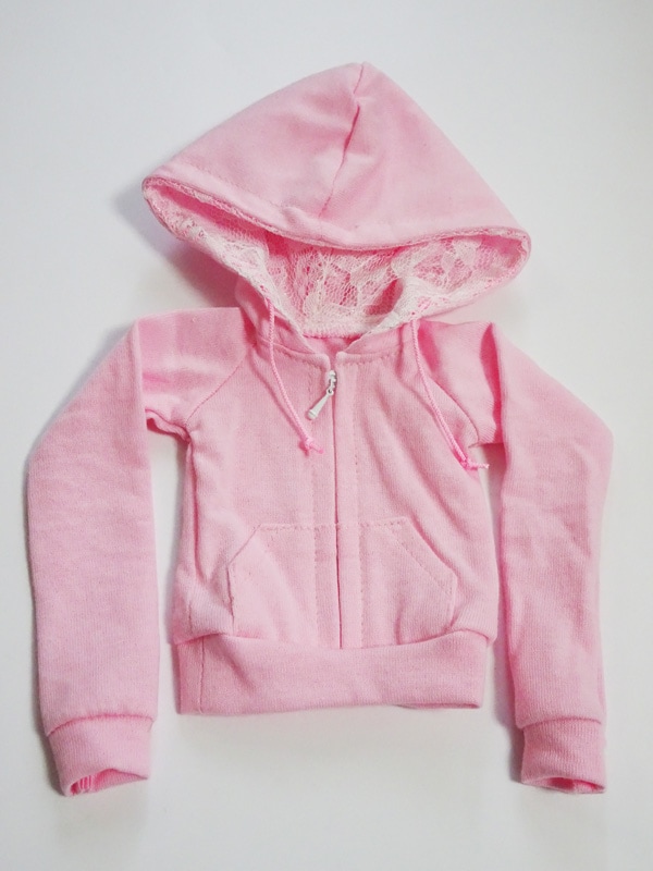 単品】オビツ50/AZO2(G) ジップパーカー/長袖（ピンク） | 【40～50cm