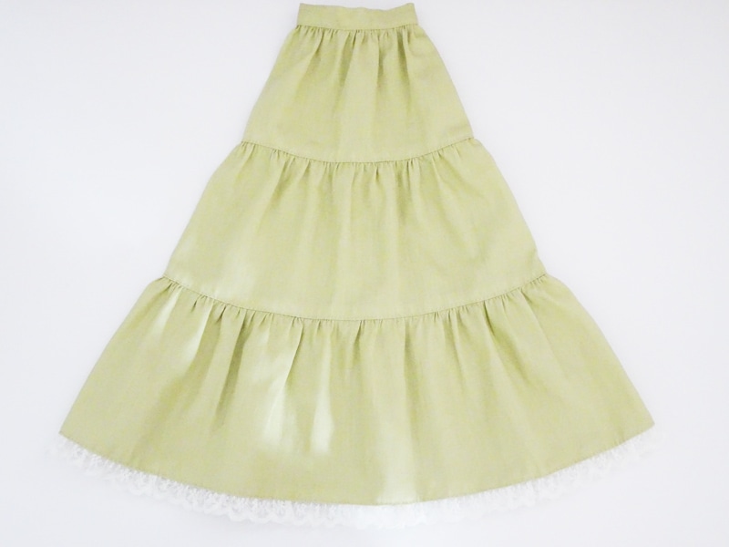 50s-60s green×white tiered skirt ティアードスカ 50s-60s green×white tiered skirt ティアードスカ