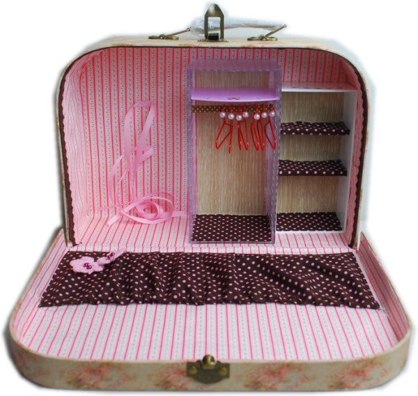 わくわくドールトランク（大） ［ドール収納タイプ］ 【レトロフラワー