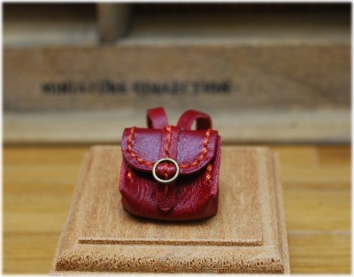 【ハンドメイド/Rose-mic】 　ミニドールサイズ　リュックサック　赤　　【オビツ11cmボディサイズ】　/Rm11-8