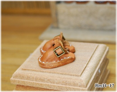 （売り切れ）　　【ハンドメイド/Rose-mic】 　サボサンダル　ライトブラウン　【オビツ11cmボディサイズ】　/Rm11-17