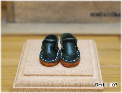 【ハンドメイド/Rose-mic】 　サボシューズ　ダークグリーン　【オビツ11cmボディサイズ】　/Rm11-107★★