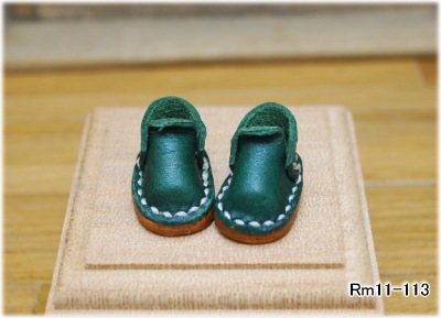 売り切れ　　【ハンドメイド/Rose-mic】 　サボシューズ　グリーン　【オビツ11cmボディサイズ】　/Rm11-113