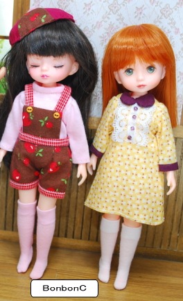 サロペットセット/りんご　の着用参考画像です