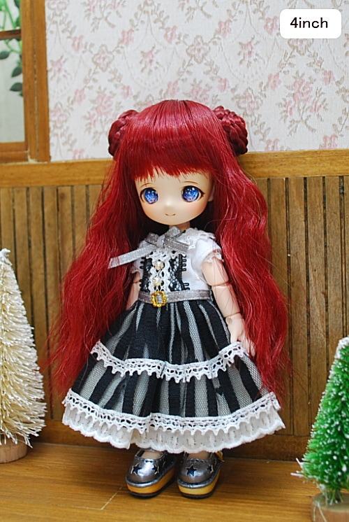 ☆ ウィッグ 4インチ ドール用 ウィッグ4インチ ナチュラルショートボブOA あまむす ミニスウィーツ