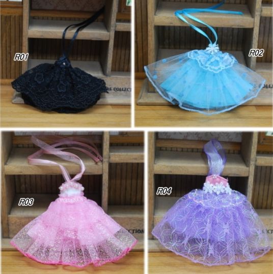 ★SALE★　【ハンドメイド/Rose-mic】パーティードレス　R04ライトパープル【11cmドールサイズ】　
