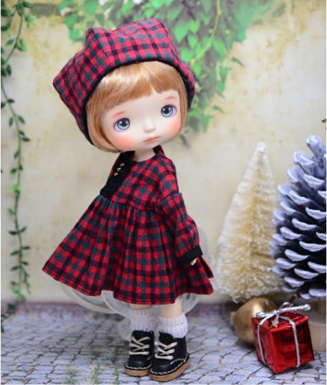 受付終了いたしました　　【MONST DOLL 】 　冬のおでかけクリスマスもんちゃん　カスタムドール　【C】　2021年12月