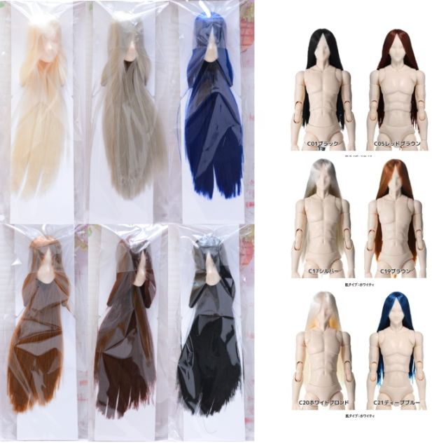 【オビツ製作所】30-02植毛ヘッド　肌：ホワイティ  / 30HD-M02WC