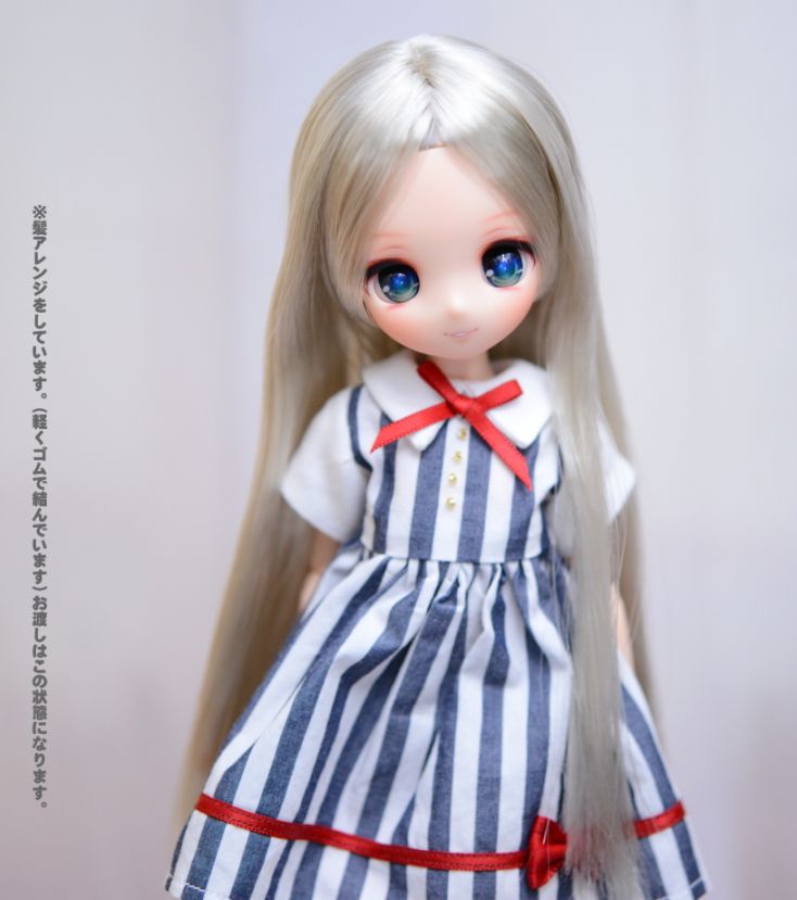 【カスタムドール】　オビツM-02+22cm　作家様コラボ・カスタムドールフルセット　【ブルー・プラチナ】