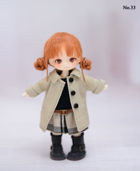 コラボ　ミゼットカスタムドールフルセット（No.33）ステンカラーコートセット