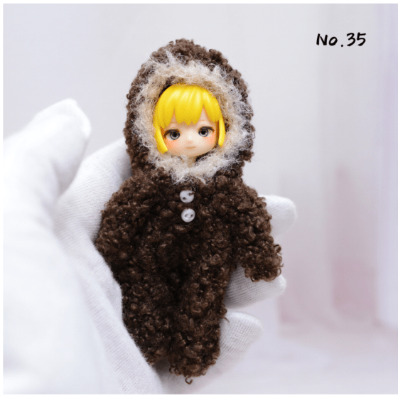 【ミゼットカスタムドール】着ぐるみ（髪：黄色）入れ目仕様　(No.35)