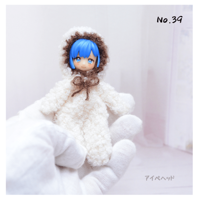 【ミゼットカスタムドール】着ぐるみ　アイペ仕様　ブルー　(No.39)