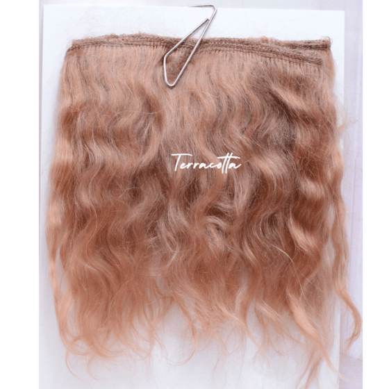 リトルポリッシュ別注　ロシアモヘア　ウェフティング　テラコッタ（幅約1m,長さ約16cm～18cm)　/202603　