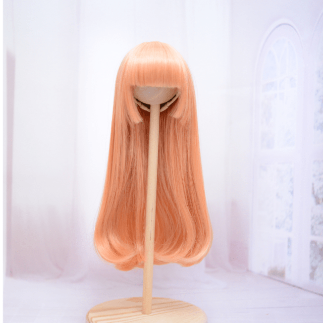【6.5インチ】ドール用ウィッグ　ロング内巻　アプリコットムース/202604
