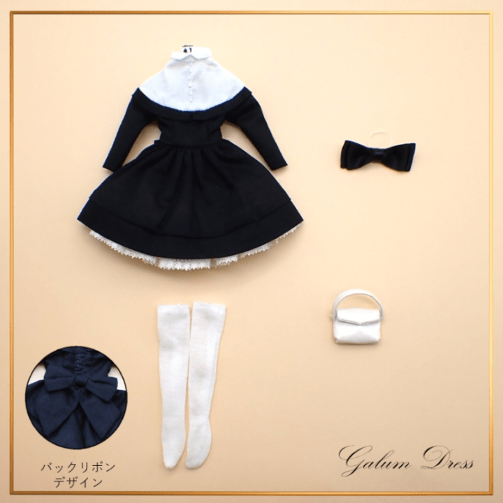 在庫なし【Galumドレスコレクション(22cm)】ヨーク切り替えワンピースドレスセット　GMDC22-15