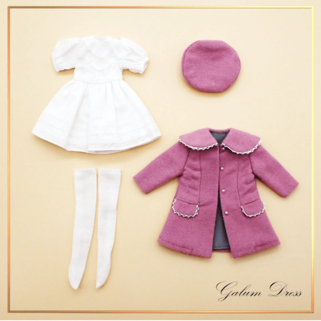 入荷待ち【Galumドレスコレクション-14】ラウンドカラーコートドレスセット　GMDC22-14