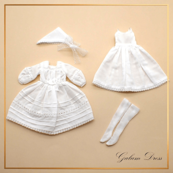 【Galumドレスコレクション-21 (22cm)】スクエアネックワンピースドレスセット　GMDC22-21