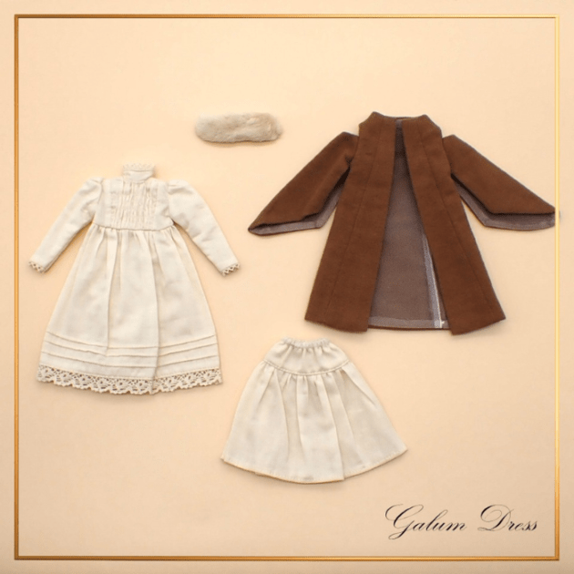 10/20以降発売　【Galumドレスコレクション-29 (22cm)】オープンショルダーコートドレスセット　GMDC22-30