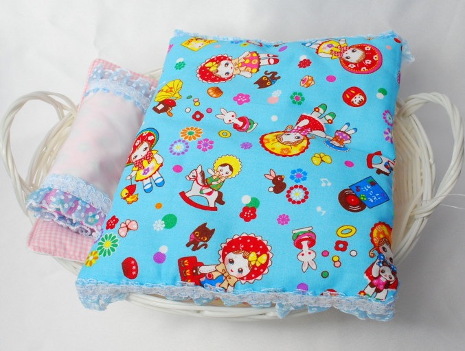 ★ふわふわドリームセット・かご付　【みずいろ文化人形】　8インチドールサイズ　【まるしぇらぱん】/H2412-ma02　（オ）