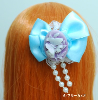はなやかヘアピン　（6-ブルーカメオ）　/まるしぇらぱん