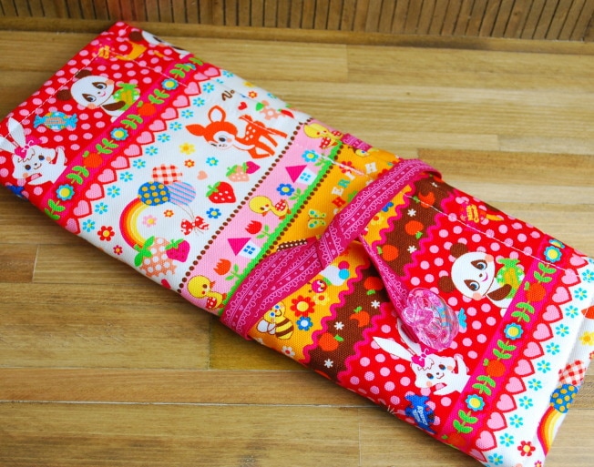 お人形とおでかけおくるみ リカちゃん（22～23cmドール）サイズ　【どうぶつ・レトロ】　【まるしぇらぱん】　ma250306-03