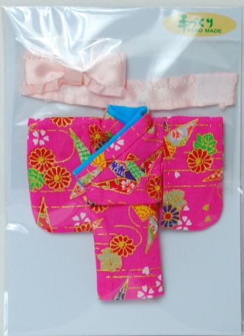 ＜新柄＞【オビツ11ｃｍ用】　きせかえお着物　ピンク/ピンク帯（5月発売）/Toshi