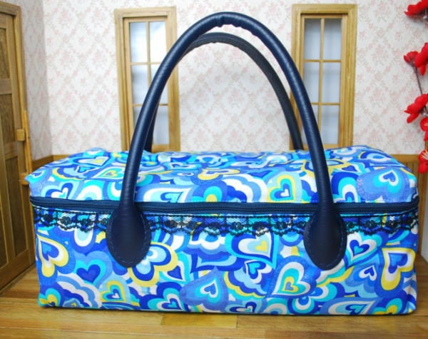 お人形とおでかけバッグ・大　ブルーハート/ネオブライスサイズ　【まるしぇらぱん】　ma2405-013