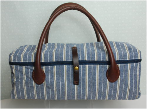お人形とおでかけバッグ（大）　大人カジュアルストライプ　/　ブライスドールサイズ　　【まるしぇらぱん】　　ｈ241004BB
