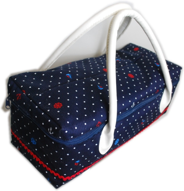 お人形とおでかけバッグ（大）　マリン　/　ブライスドールサイズ　　【まるしぇらぱん】　　ｈ2506BB01