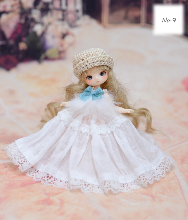 カスタムアイシードール ❀ドレス花かんむりセット ＊不定期出品＊ アイシードール ブライス 服 ドレス アウトフィット 1/6ドール