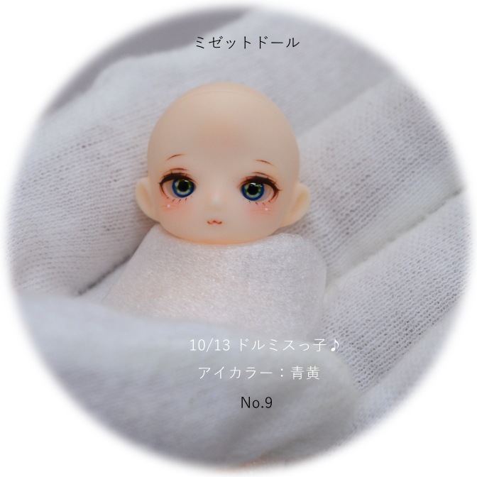 お迎え頂きました　　【ミゼットドール】　カスタムドール　No.9 （☆メイク:@okurido 様  ☆衣装：@7thdahlia 様）