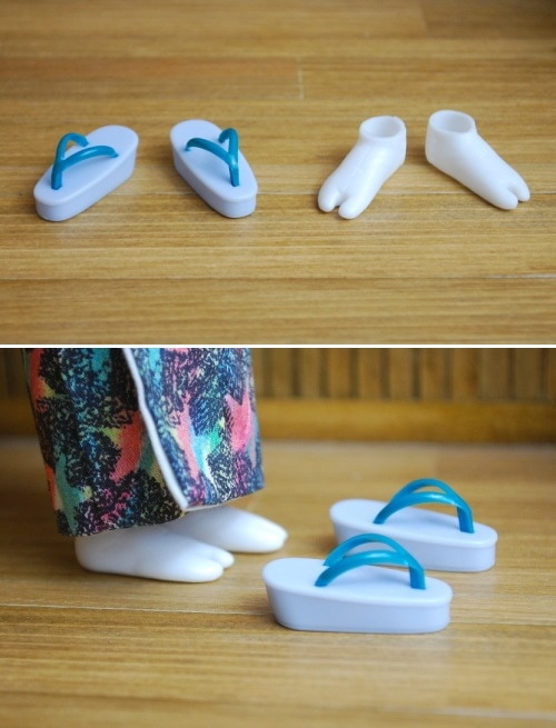 :【オビツ製作所】 1/6ドール用 草履・足袋セット 【ドール用シューズ】 /27SH-F010