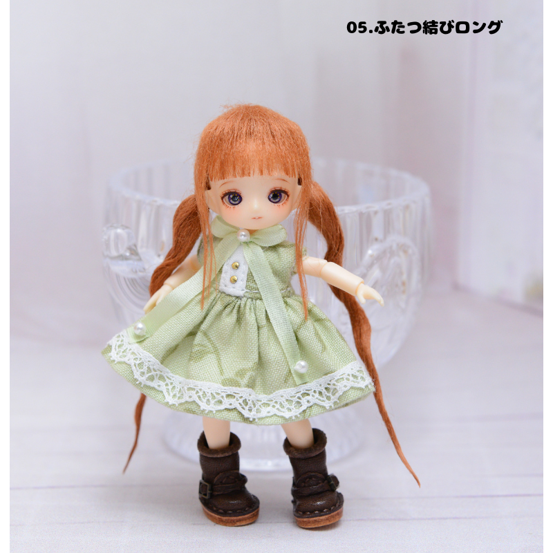 ハンドメイドウィッグ】 ミゼットドール用 M式キャップ＆フェイク