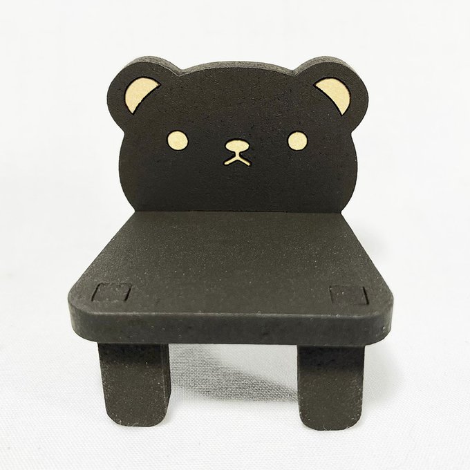 　夜舟様ハンドメイド　ブラウンくま椅子（小）・顔あり　ハニーベアなどに