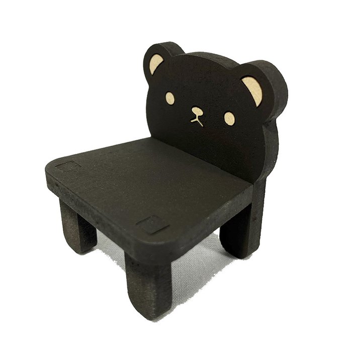 　夜舟様ハンドメイド　ブラウンくま椅子（小）・顔あり　ハニーベアなどに