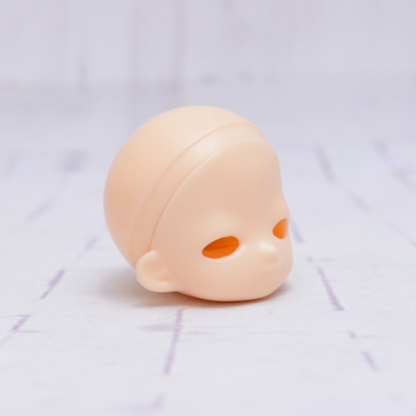 CoroporoDollsオリジナルドールヘッド 磁石接着済み うか4.2 【アイカラー:3/青・オレンジ】 (10cmサイズボディ用ドールヘッド/ノーメイク) レジン製