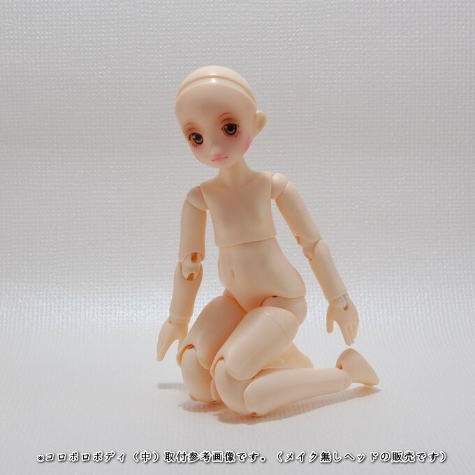 　CoroporoDollsオリジナルドールヘッド　うかうかヘッド【中】　レジン製　
