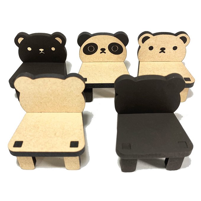 夜舟様ハンドメイド ナチュラルくま椅子(小)・顔あり ハニーベアなどに