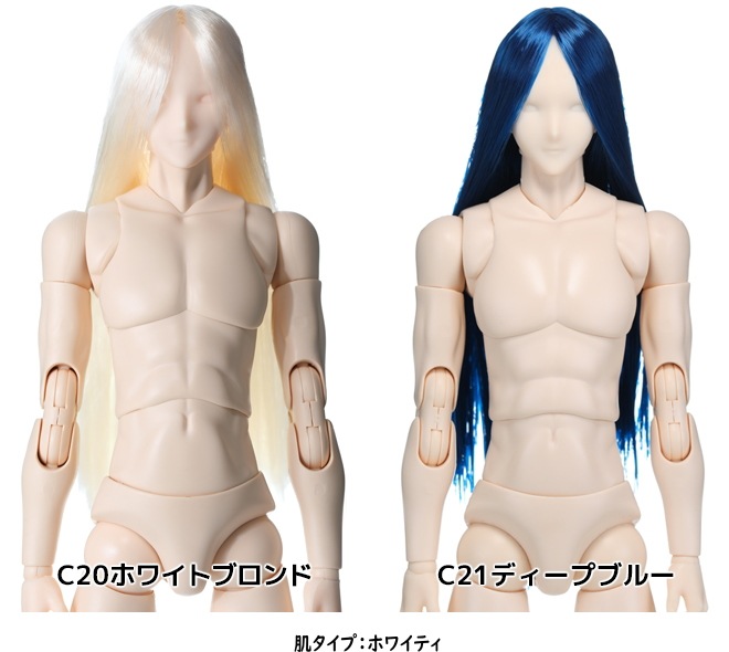 【オビツ製作所】30-02植毛ヘッド　肌：ホワイティ  / 30HD-M02WC