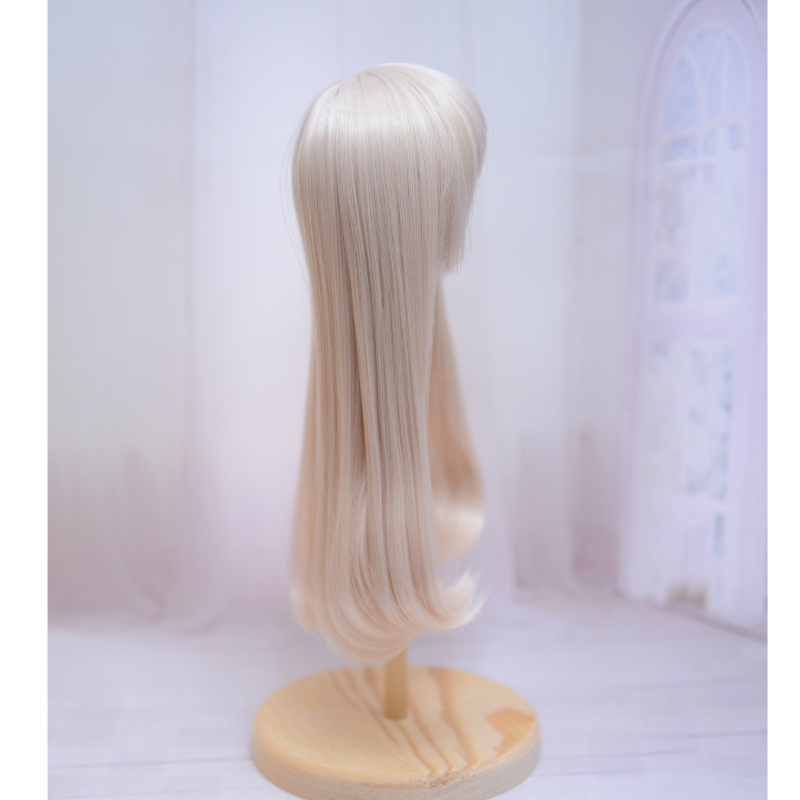 【6.5インチ】ドール用ウィッグ　ロング内巻　シャンパンピンク/202604