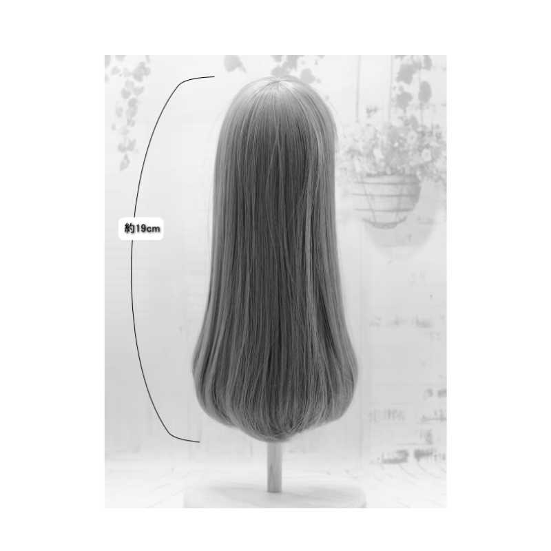 【6.5インチ】ドール用ウィッグ　ロング内巻　シャンパンピンク/202604