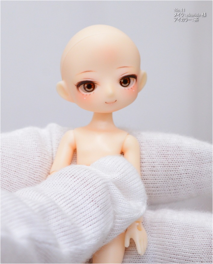 お迎え頂きました　　【ミゼットドール】　カスタムドール　No.11 　アイカラー：茶（☆メイク:@okurido 様 ）