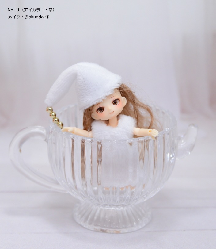 お迎え頂きました　　【ミゼットドール】　カスタムドール　No.11 　アイカラー：茶（☆メイク:@okurido 様 ）