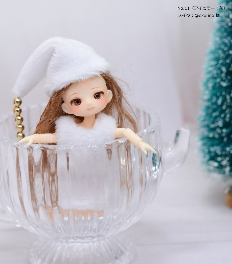 お迎え頂きました　　【ミゼットドール】　カスタムドール　No.11 　アイカラー：茶（☆メイク:@okurido 様 ）